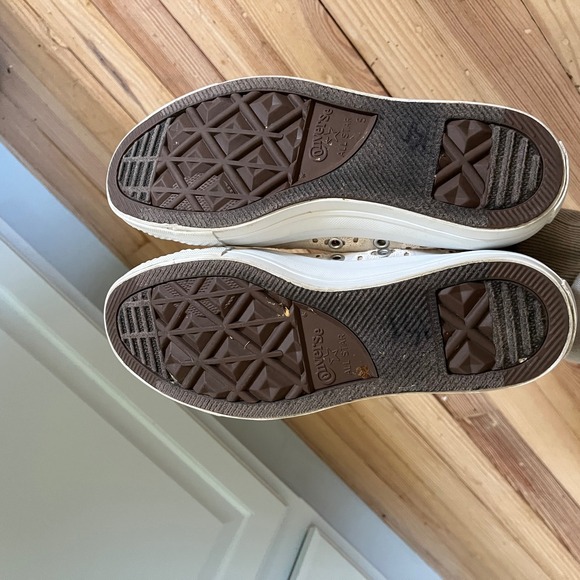 Converse All Star Beige Lace Paisley Low Top Platform‎ Sneakers Women's Size 7 - Picture 7 of 11